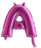 A harfi Fuşya Ruby folyo balon süper kalite 14 inc 38 cm
