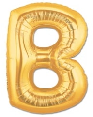 B harfi Sarı Altın Gold folyo harf balon 40 inch 100 cm