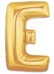 E harfi Sarı Altın Gold folyo harf balon 40 inch 100 cm