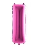 I harfi Pembe Fuşya folyo harf balon 40 inch 100 cm