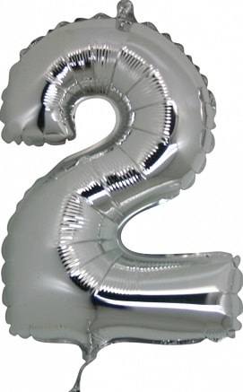 İki rakam Numara gri gümüş folyo İthal kaliteli 14 inc 38 cm folyo balon