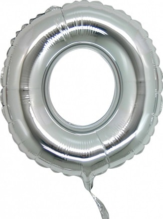 Sıfır rakam Numara gri gümüş folyo İthal kaliteli 14 inc 38 cm folyo balon