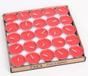 Yuvarlak kırmızı tealight mum 50 adet